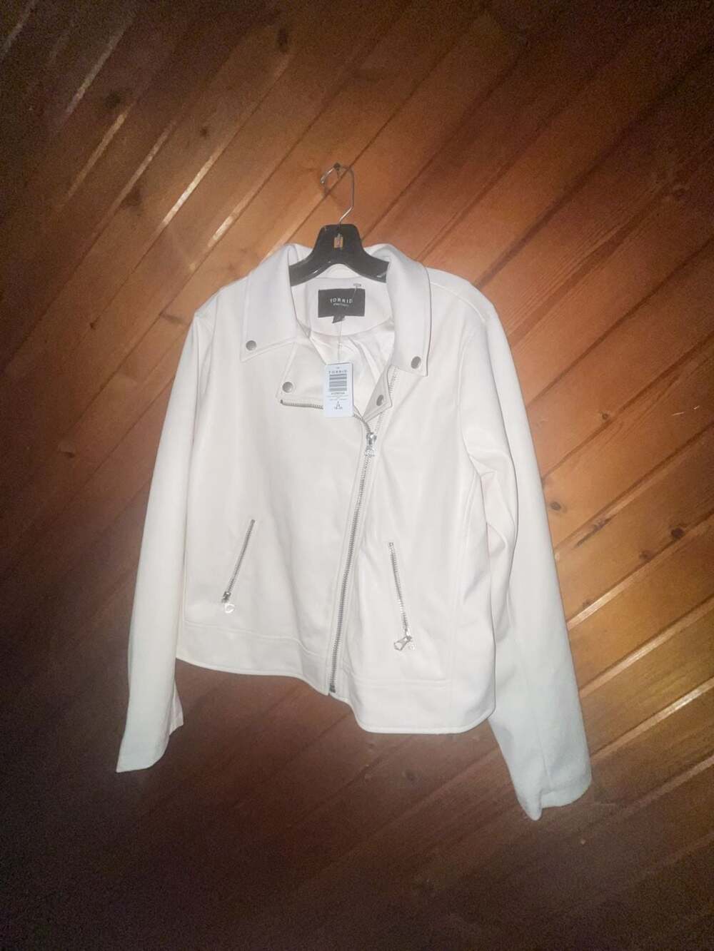 Torrid Faux Leather Moto Jacket in Dew